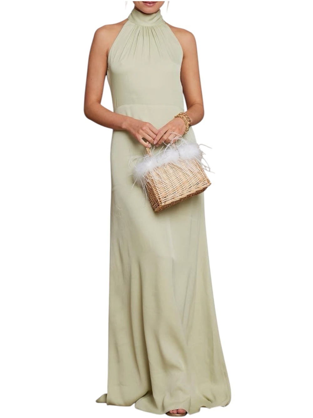 MAIDS To Measure Women’s Tilly Satin High Neck Bridesmaid Dress